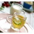 KA-222 stripe pudding glass mug,glass milk cup with handles